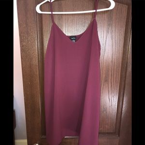 Maroon, red dress
